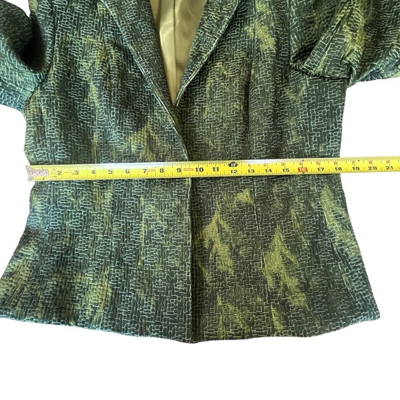 Vintage GARFIELD & MARKS Gabrielle Jacket‎ Womens Sz 14 Blazer Green Textured - Picture 5 of 11